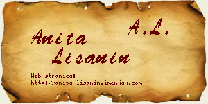 Anita Lišanin vizit kartica